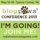 I'm going to BlogPaws 2013 badge